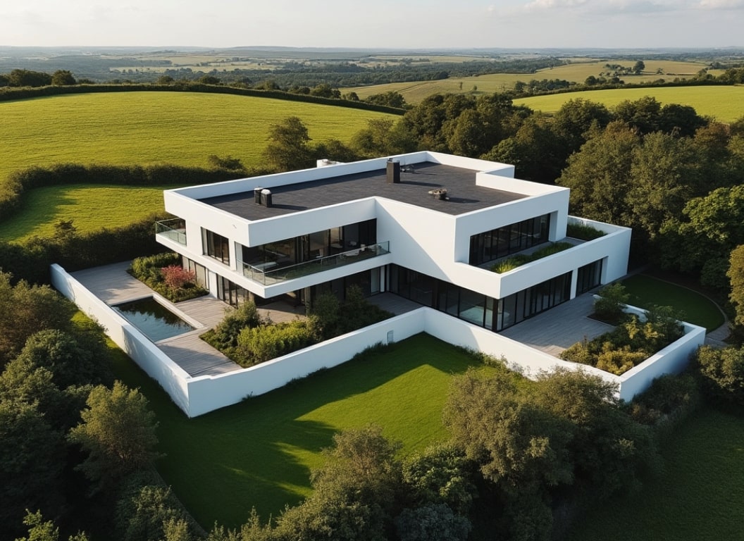 Maison en l moderne