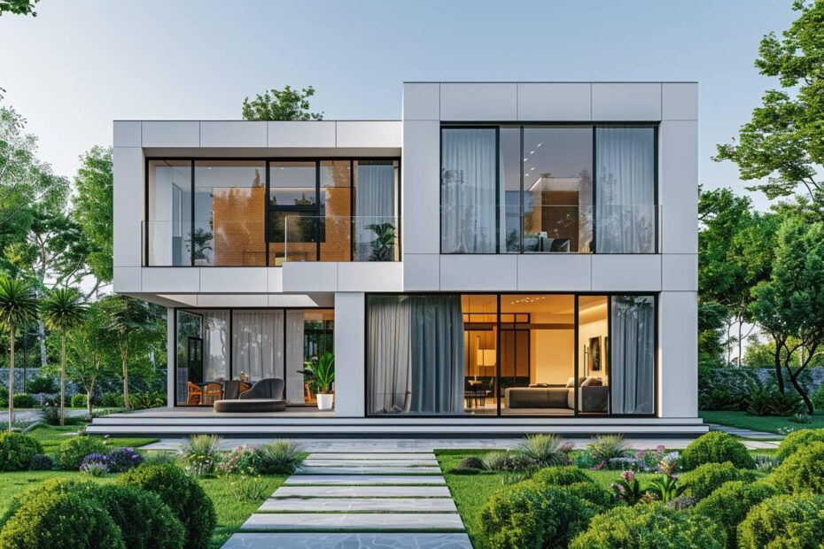 Maison cubique : design moderne et fonctionnel pour un habitat contemporain stylé et minimaliste