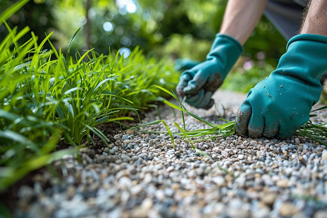 Comment empêcher efficacement l’herbe de pousser dans le gravier : astuces et techniques éprouvées